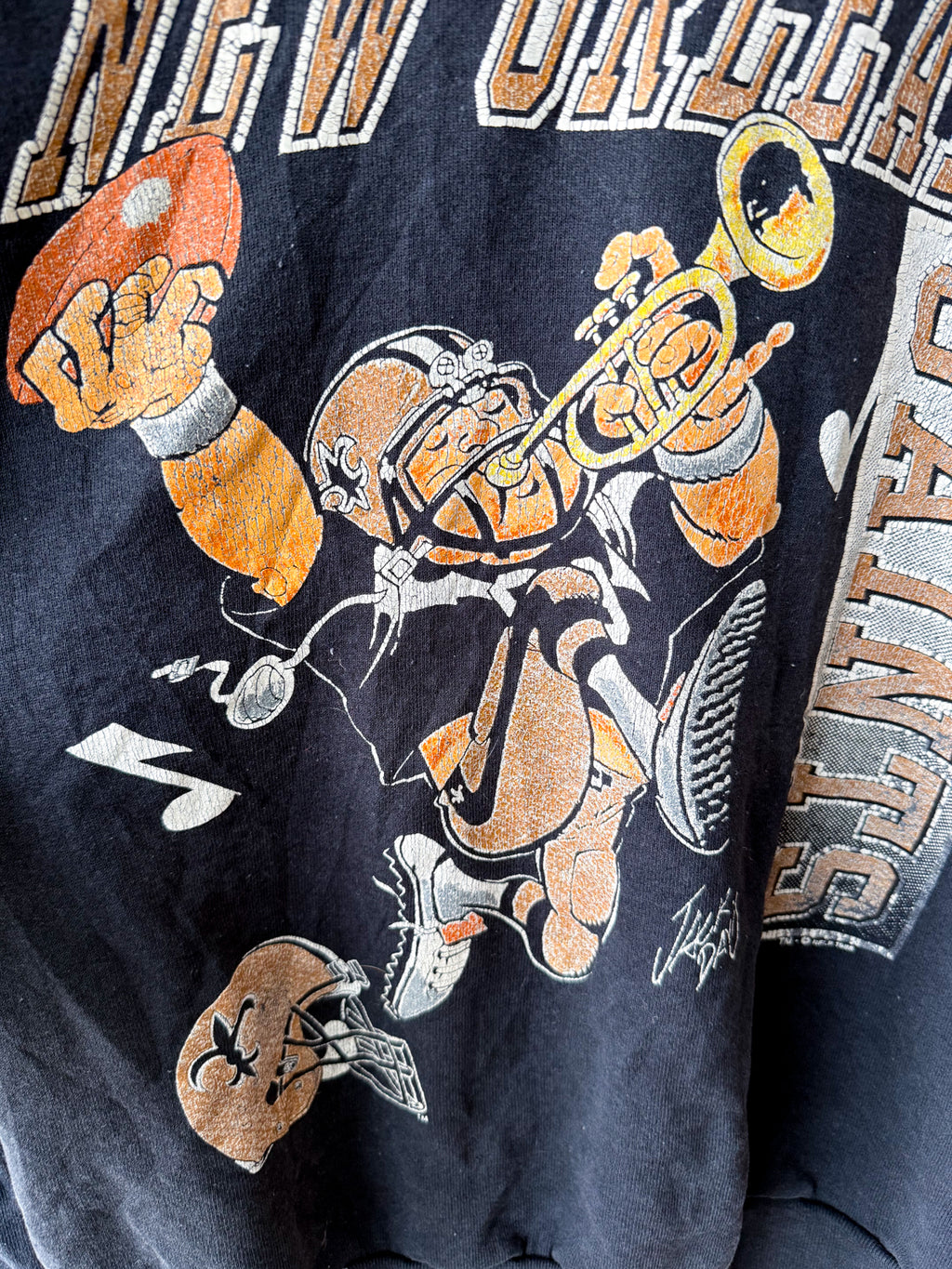 New Orleans Saints Sweatshirt ("M") - från Fruit of the Loom (1990-95)
