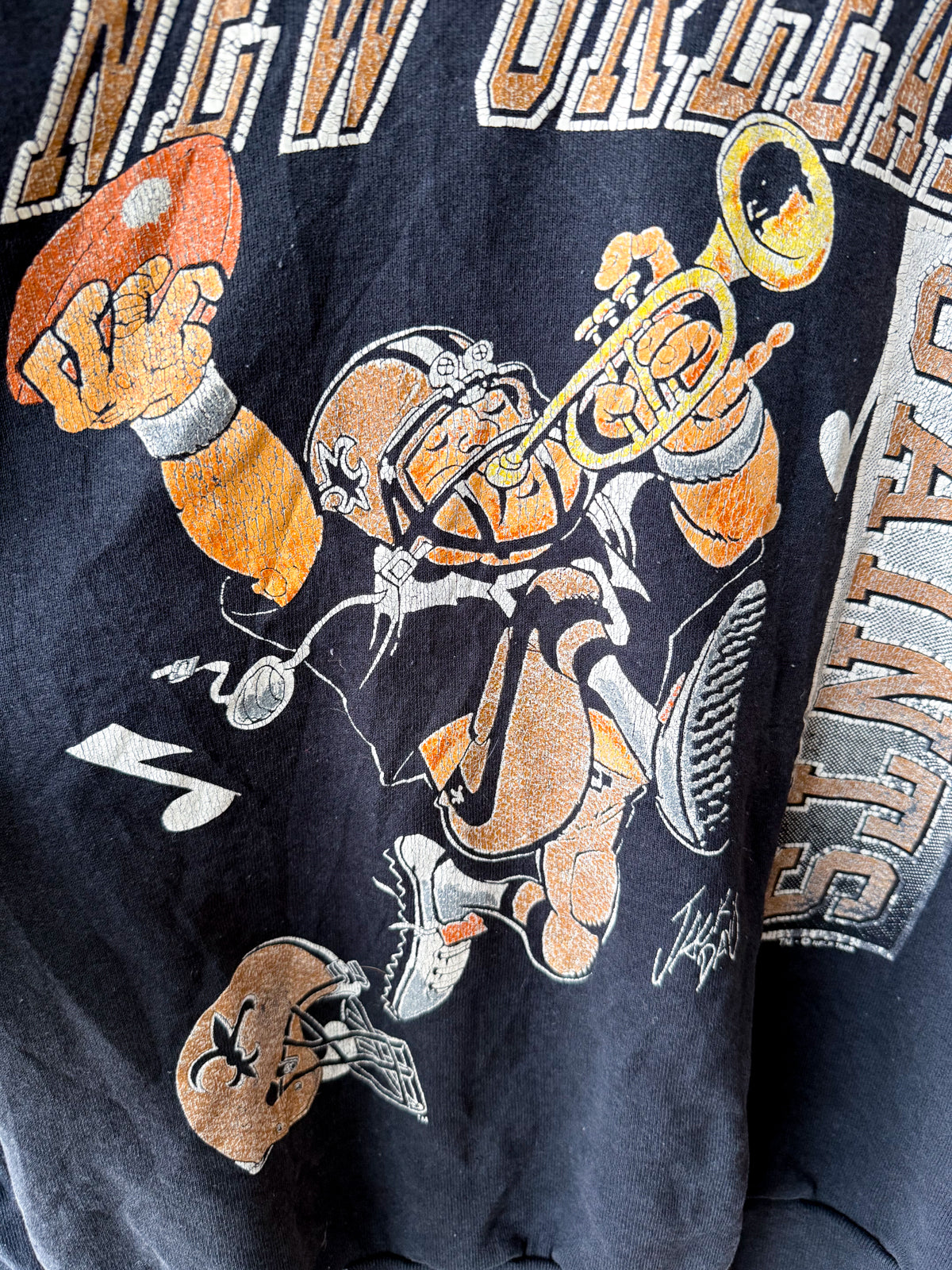 New Orleans Saints Sweatshirt ("M") - från Fruit of the Loom (1990-95)