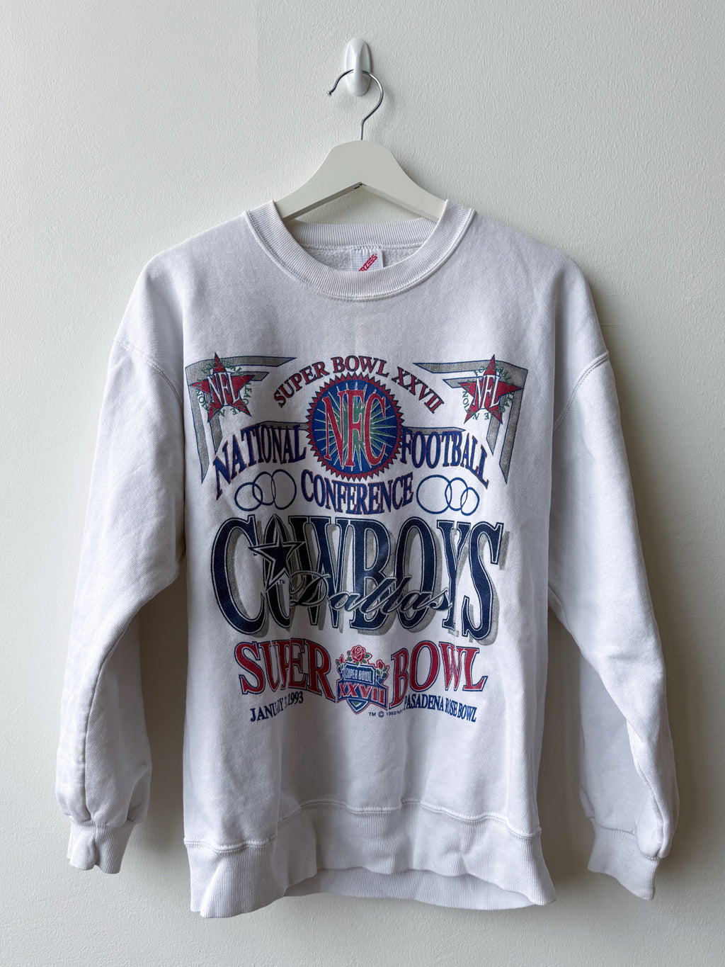 Dallas Cowboys Crewneck ("M") - från Jerzees (1992)
