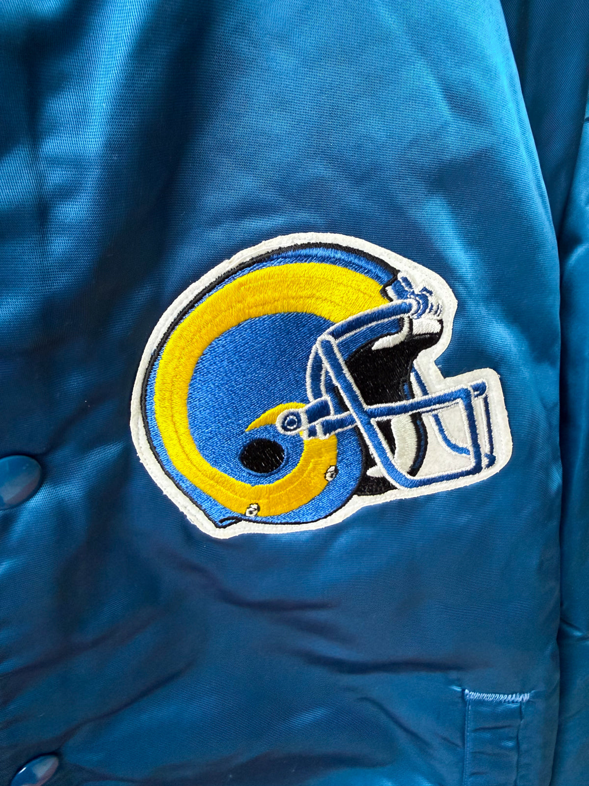 Los Angeles Rams Satin Bomber (S/M) - från Chalk Line (ca 1988)
